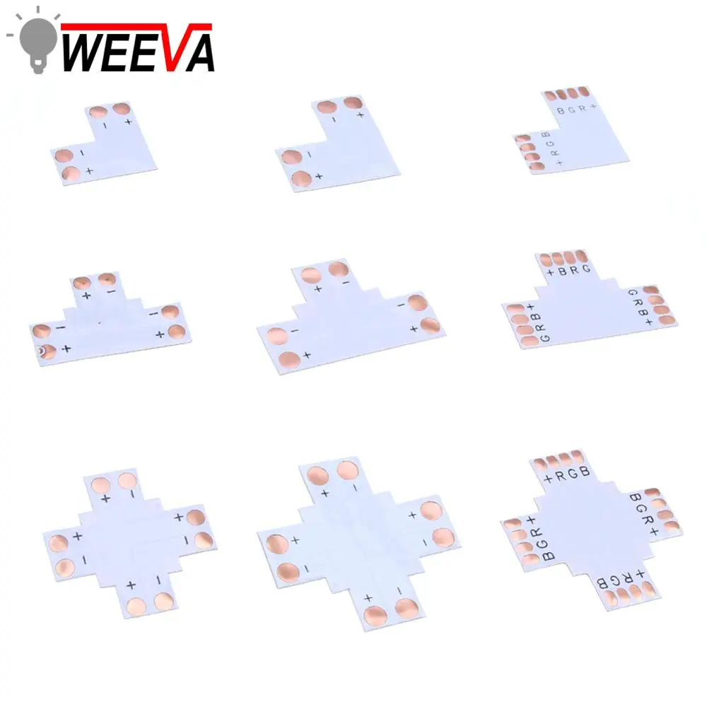 High quality LED Connector Strip 2pin 4pin 5pin 10mm L Shape T Shape X Shape PCB Connector 5 Pcs / lot
High quality LED Connector Strip 2pin 4pin 5pin 10mm L Shape T Shape X Shape PCB Connector 5 Pcs / lot