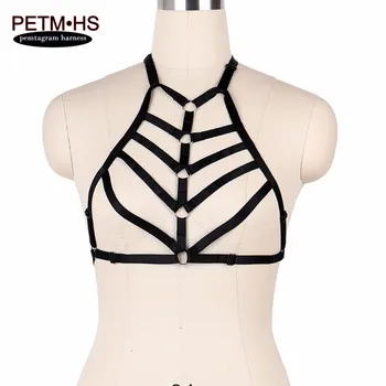 Womens Sexy Body Harness Bustier Lingerie Black Elastic Strappy Tops Cage Bondage Bra Belt Goth Exotic Apparel Rave Underwear
Womens Sexy Body Harness Bustier Lingerie Black Elastic Strappy Tops Cage Bondage Bra Belt Goth Exotic Apparel Rave Underwear