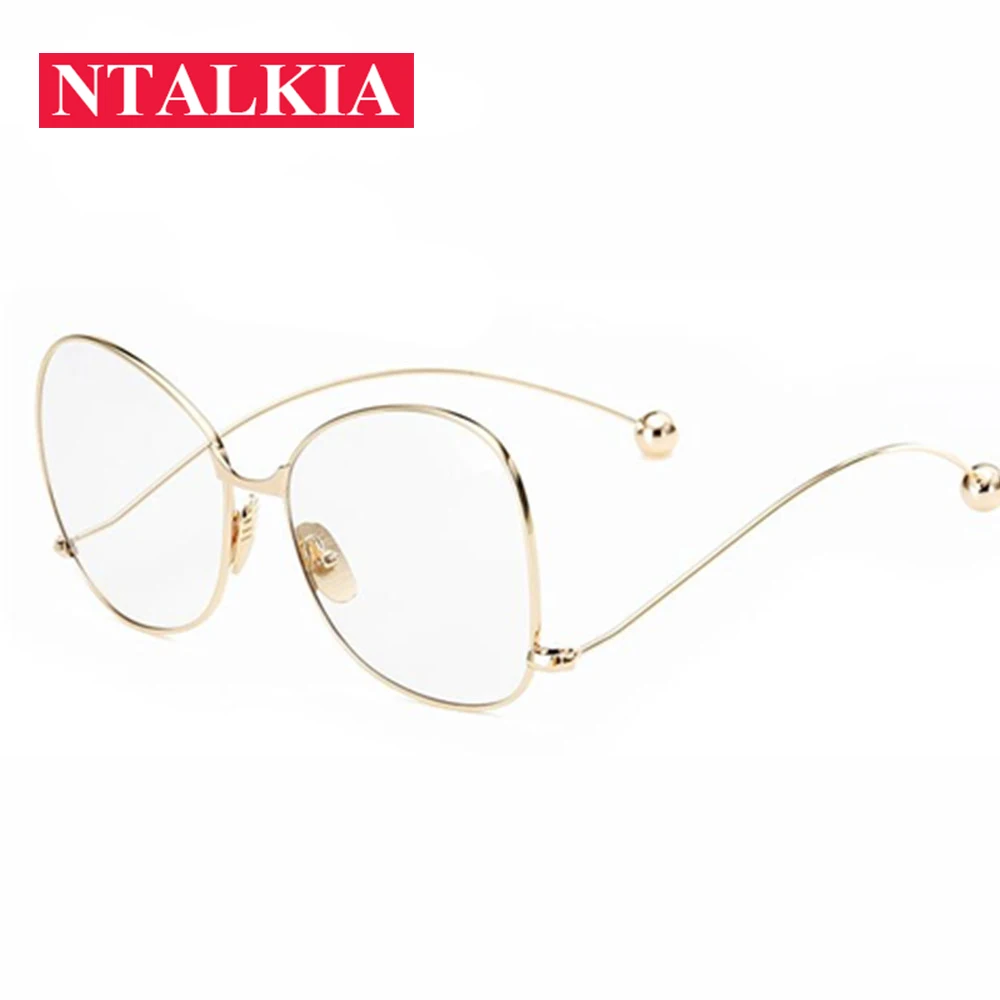 Fashion Big Ball leg Oversized Eyeglasses Glasses Transparent Computer Goggles Women Men Myopia Optic Frames Gold Metal Oculos
Fashion Big Ball leg Oversized Eyeglasses Glasses Transparent Computer Goggles Women Men Myopia Optic Frames Gold Metal Oculos