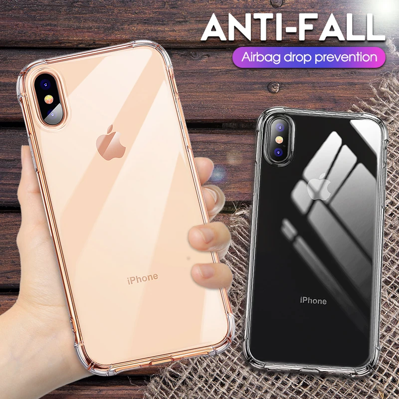 Super Anti-Knock Soft TPU Back Cover For iPhone X XS Max XR 6 6s 7 8 Plus Air Bag Clear Case For iPhone 5 5S SE 11 Pro Max
Super Anti-Knock Soft TPU Back Cover For iPhone X XS Max XR 6 6s 7 8 Plus Air Bag Clear Case For iPhone 5 5S SE 11 Pro Max