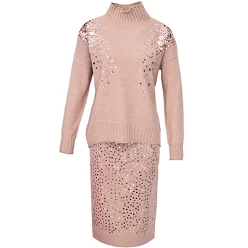Women's Set 2018 Autumn Winter Warm Sweater Suit Ladies Turtleneck Knitted Jumper+Mid-Calf Length Warm Skirt Suit & Set Knitwear
Women's Set 2018 Autumn Winter Warm Sweater Suit Ladies Turtleneck Knitted Jumper+Mid-Calf Length Warm Skirt Suit & Set Knitwear
