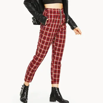 2019 Summer Fall England Style Women's Trouser Fashion Design Harem Waist Lattice Casual Drawstring Loose Wide Leg Pants 7.5
2019 Summer Fall England Style Women's Trouser Fashion Design Harem Waist Lattice Casual Drawstring Loose Wide Leg Pants 7.5