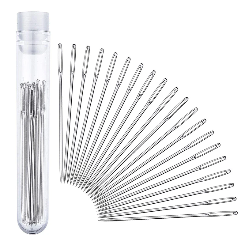 20 PCS Sewing Bodkin Large Eye Metal Needles for Cross Stitch Embroidery Leather Stitching Big Sewing Needle DIY Crafts Tools
20 PCS Sewing Bodkin Large Eye Metal Needles for Cross Stitch Embroidery Leather Stitching Big Sewing Needle DIY Crafts Tools