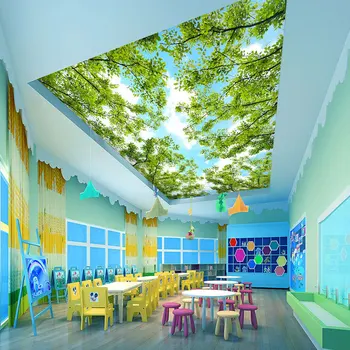 Sky Wallpaper 3d Children's Room Tree Leaf pattern Ceiling Wallcovering Murals Thicken Self Adhesive Vinyl / Silk Wall Paper
Sky Wallpaper 3d Children's Room Tree Leaf pattern Ceiling Wallcovering Murals Thicken Self Adhesive Vinyl / Silk Wall Paper