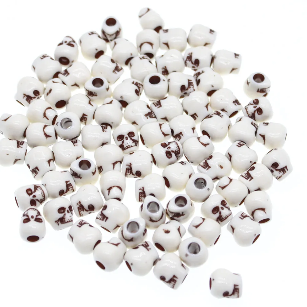 CHONGAI 50Pcs Skull Big Hole Beige Acrylic Spacer Beads For Jewelry Making DIY Beads Accessories
CHONGAI 50Pcs Skull Big Hole Beige Acrylic Spacer Beads For Jewelry Making DIY Beads Accessories