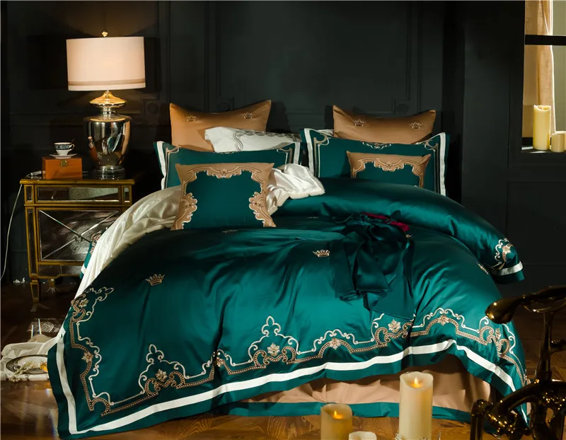 Luxury Gold 100/% Egyptian Cotton Printed Duvet Cover Sets Bedding Sets All Sizes