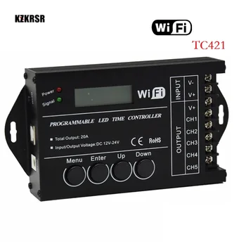 TC421 TC420 WiFi time programmable 5 Channel led controller tc420 time led controller for 5050 3528 5630 led strip Free shipping
TC421 TC420 WiFi time programmable 5 Channel led controller tc420 time led controller for 5050 3528 5630 led strip Free shipping