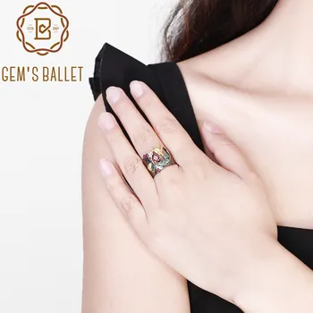 GEM'S BALLET 925 Sterling Silver Gemstones Finger Ring 0.52Ct Natural Rhodolite Garnet Vintage Handmade Bird Rings for Women
GEM'S BALLET 925 Sterling Silver Gemstones Finger Ring 0.52Ct Natural Rhodolite Garnet Vintage Handmade Bird Rings for Women