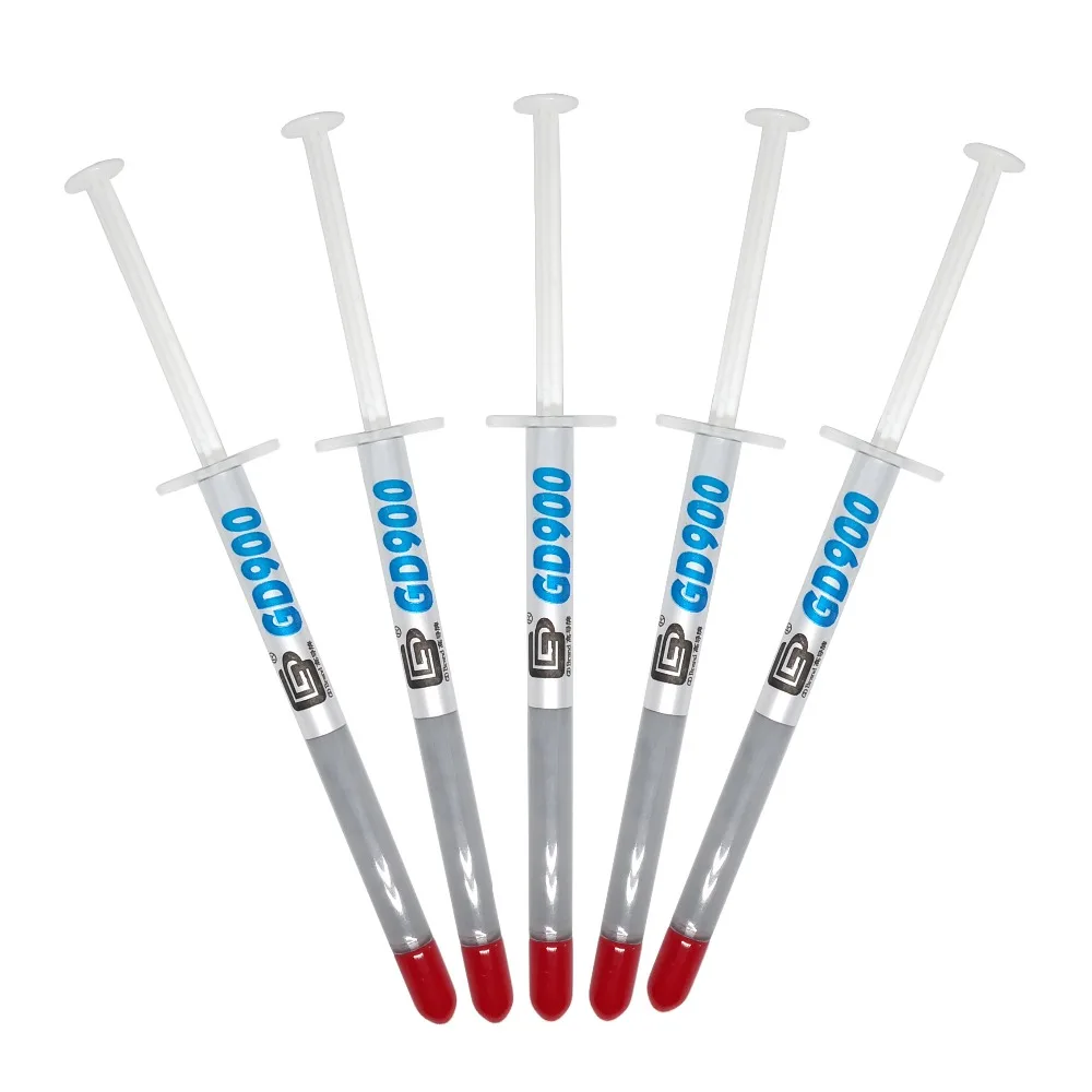 5pcs GD900 CPU cooler Thermal Grease Paste For CPU Cooling fan Heatsink VGA GPU LED LCD
5pcs GD900 CPU cooler Thermal Grease Paste For CPU Cooling fan Heatsink VGA GPU LED LCD