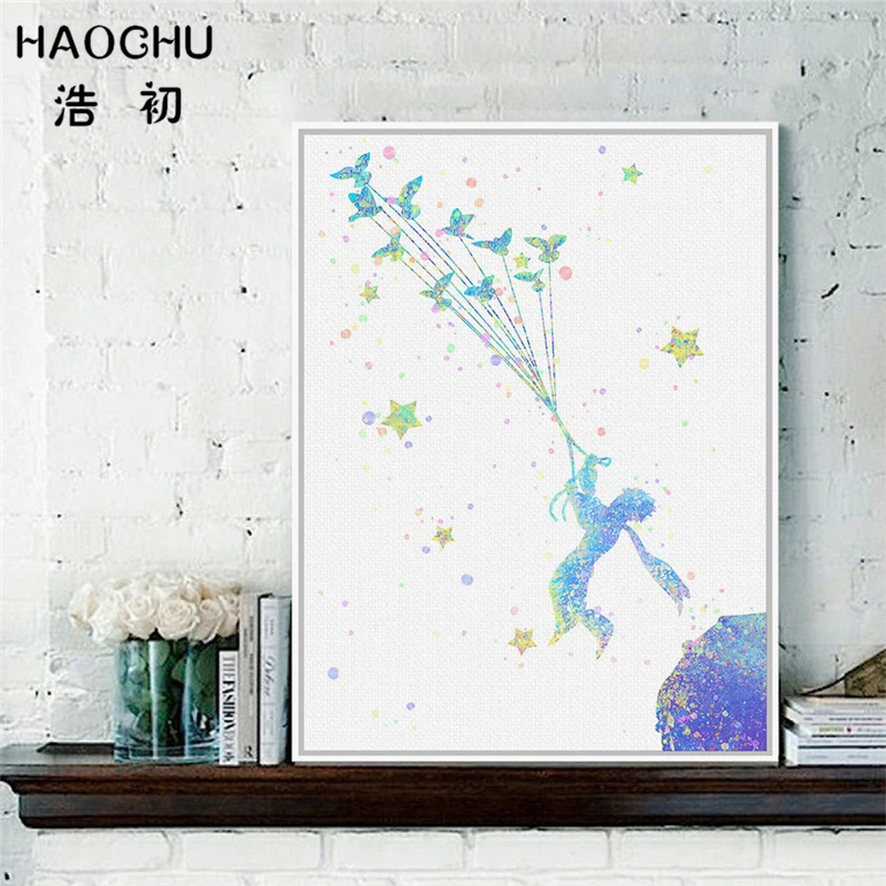 HAOCHU Modern Original Watercolor Little Prince Wall Picture Starry Star Landscape Decorative Painting for Kids Nursery Rooms
HAOCHU Modern Original Watercolor Little Prince Wall Picture Starry Star Landscape Decorative Painting for Kids Nursery Rooms