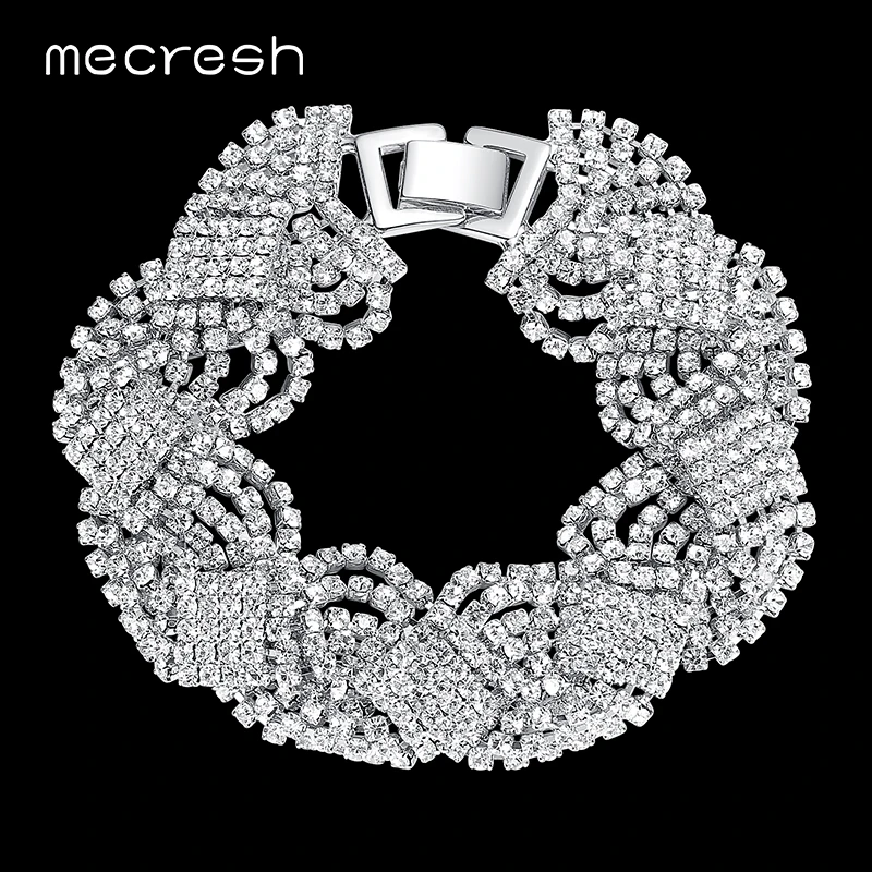 Silver/Gold Luxurious Twist Crystal Bracelet Bridal Link Bracelets for Women Wedding Accessories SL076
Silver/Gold Luxurious Twist Crystal Bracelet Bridal Link Bracelets for Women Wedding Accessories SL076