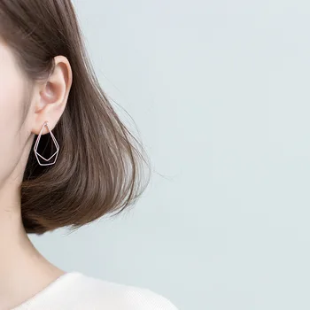 Authentic Real 100% 925 Sterling Silver fine Jewelry Open Hollow Geometric irregular pentagon Long Earrings Dangle Gtle2512
Authentic Real 100% 925 Sterling Silver fine Jewelry Open Hollow Geometric irregular pentagon Long Earrings Dangle Gtle2512