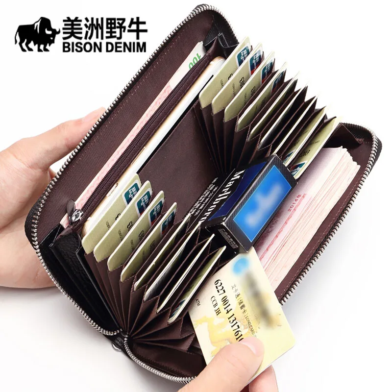 BISON DENIM High Quality Men Clutch Bag Genuine Leather Business Handbags Large Capacity Cowhide Wallet Men's Purse N8226-2
BISON DENIM High Quality Men Clutch Bag Genuine Leather Business Handbags Large Capacity Cowhide Wallet Men's Purse N8226-2