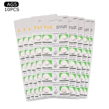 Anmas Power 10Pack/100pcs 1.5V Batteries AG5 L754 LR48 393A SR48 Coin Button Cell Battery for PC Watch Camera
Anmas Power 10Pack/100pcs 1.5V Batteries AG5 L754 LR48 393A SR48 Coin Button Cell Battery for PC Watch Camera