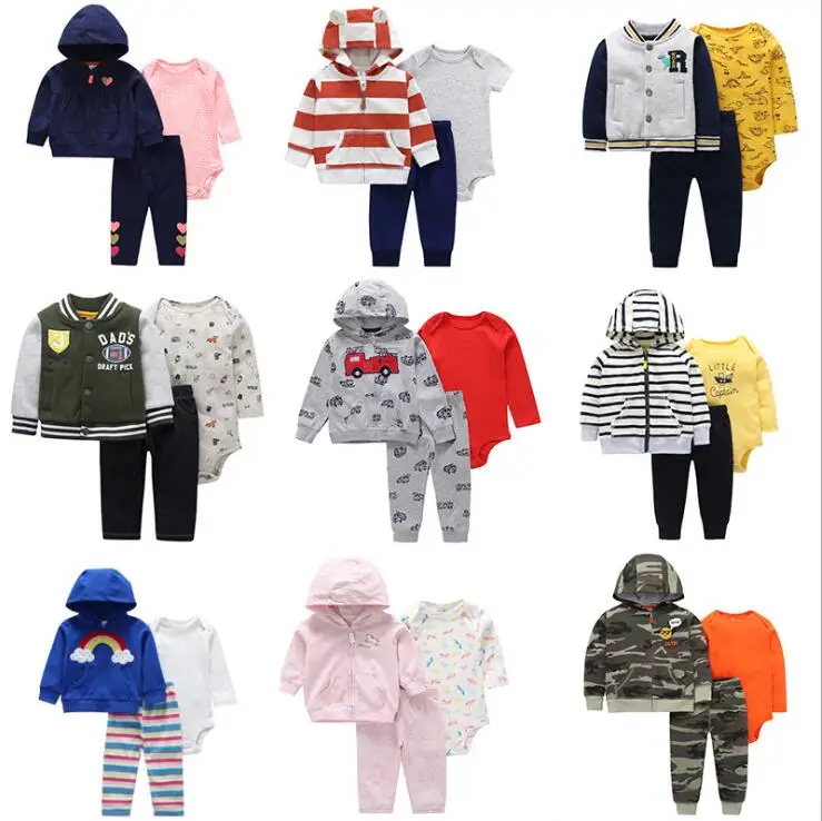 Newborn Baby Clothing Set 2019 Autumn Winter Spring 3PCS Tops Coat Sweater+Pants+bodysuit Infant Toddler Boy girl clothes outfit
Newborn Baby Clothing Set 2019 Autumn Winter Spring 3PCS Tops Coat Sweater+Pants+bodysuit Infant Toddler Boy girl clothes outfit
