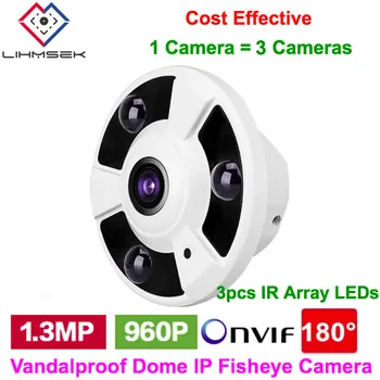 Lihmsek Security 1.3MP 960P 180 Degree Wide angle Panoramic fisheye lens HD mini IP Camera with 3pcs IR array LEDs Night Vision
Lihmsek Security 1.3MP 960P 180 Degree Wide angle Panoramic fisheye lens HD mini IP Camera with 3pcs IR array LEDs Night Vision