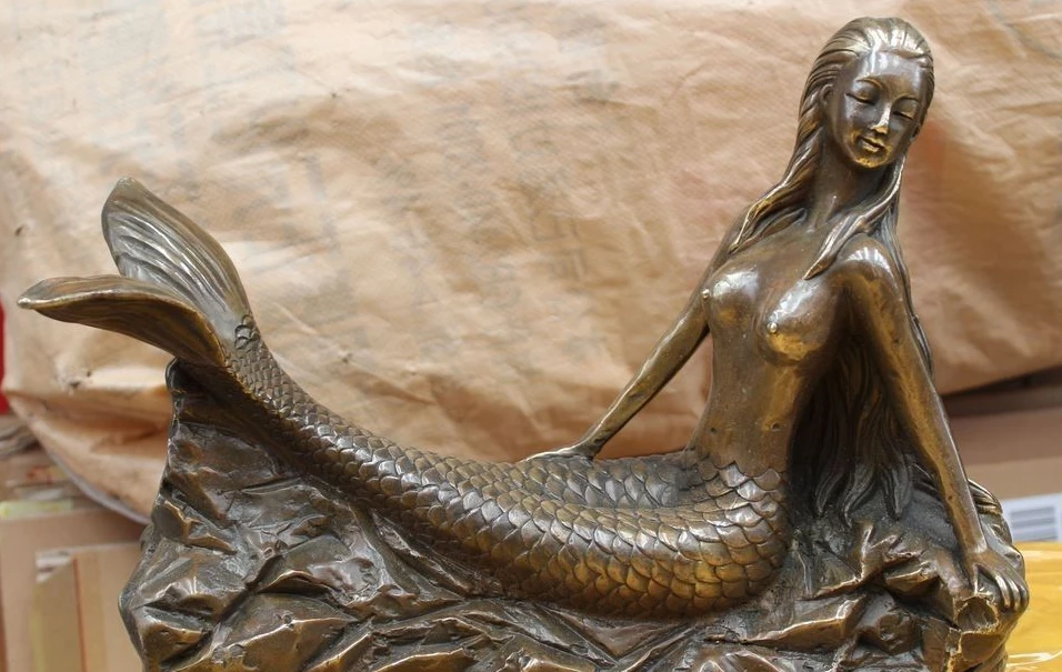 10"Large Denmark Bronze Art sculpture Nude Mermaid sea-maid princess of the Sea
10"Large Denmark Bronze Art sculpture Nude Mermaid sea-maid princess of the Sea