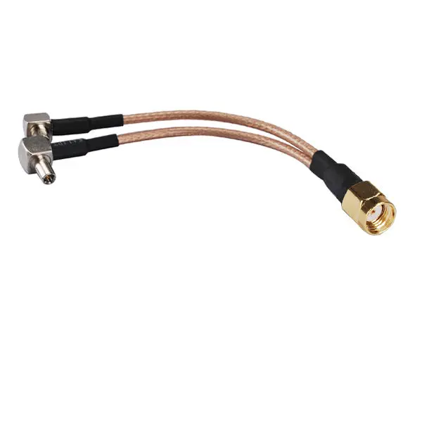 RP-SMA male to 2x TS9 plug RA Y type Pigtail Cable RG316 10cm for 3G USB Modem Gold
RP-SMA male to 2x TS9 plug RA Y type Pigtail Cable RG316 10cm for 3G USB Modem Gold