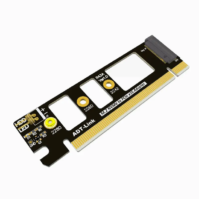 R43A PCI Express 3.0 X16 M.2 NVMe/Ultra NVMe SSD NGFF Adapter M.Key Card M.2 2242-2260-2280 SSD PCI-E 3.0 x4 32G.s Full Speed
R43A PCI Express 3.0 X16 M.2 NVMe/Ultra NVMe SSD NGFF Adapter M.Key Card M.2 2242-2260-2280 SSD PCI-E 3.0 x4 32G.s Full Speed