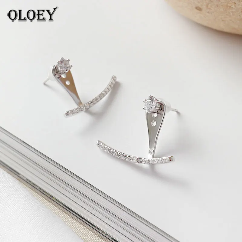 OLOEY Real 925 Sterling Silver Stud Earrings for Women Girls Zircon Stone Brinco Earring Fine Jewelry 2018 New Arrival YME149
OLOEY Real 925 Sterling Silver Stud Earrings for Women Girls Zircon Stone Brinco Earring Fine Jewelry 2018 New Arrival YME149