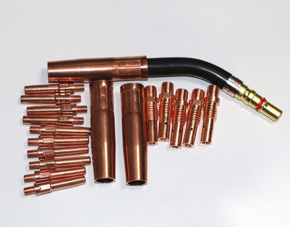 CO2 Mig Mag welding torch Panasonic KR200A swan neck contact tip holder gas nozzle M6*45MM 0.8/1.0/1.2/1.6
CO2 Mig Mag welding torch Panasonic KR200A swan neck contact tip holder gas nozzle M6*45MM 0.8/1.0/1.2/1.6