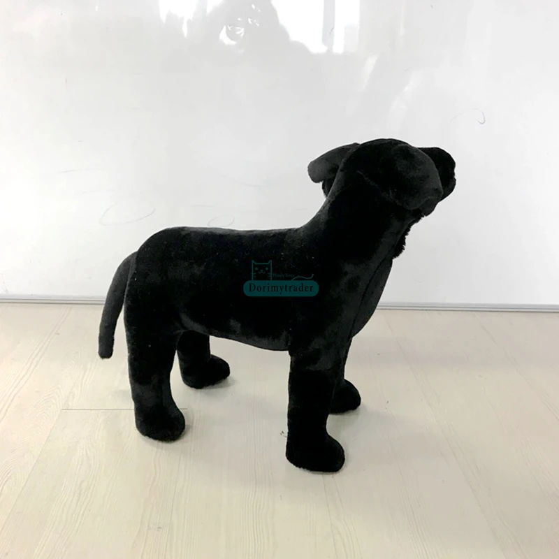 Dorimytrader realistic animal Labrador plush to simulated black dog doll can ride on the back children gift decoration r(7)