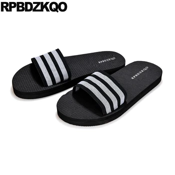 platform designer famous brand slides breathable slippers striped elastic mens sandals 2019 summer outdoor flat shoes toe loop
platform designer famous brand slides breathable slippers striped elastic mens sandals 2019 summer outdoor flat shoes toe loop