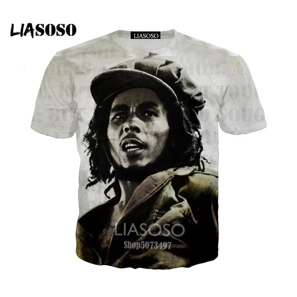 LIASOSO Summer New Men Fashion Sweatshirt 3D Print Singer Bob Marley T Shirt Short Sleeve Top Harajuku Casual Pullove
LIASOSO Summer New Men Fashion Sweatshirt 3D Print Singer Bob Marley T Shirt Short Sleeve Top Harajuku Casual Pullove