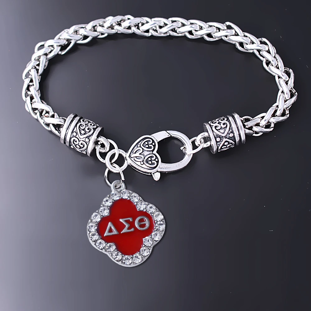 New greek letter DELTA SIGMA THETA red enamel metal pendant bracelet for delicate university society sorority jewelry bangle
New greek letter DELTA SIGMA THETA red enamel metal pendant bracelet for delicate university society sorority jewelry bangle