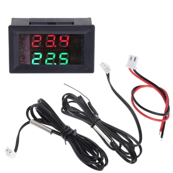 Intelligent digital temperature measuring instrument DC 4-28V precision double display thermometer NTC waterproof metal probe 
Intelligent digital temperature measuring instrument DC 4-28V precision double display thermometer NTC waterproof metal probe