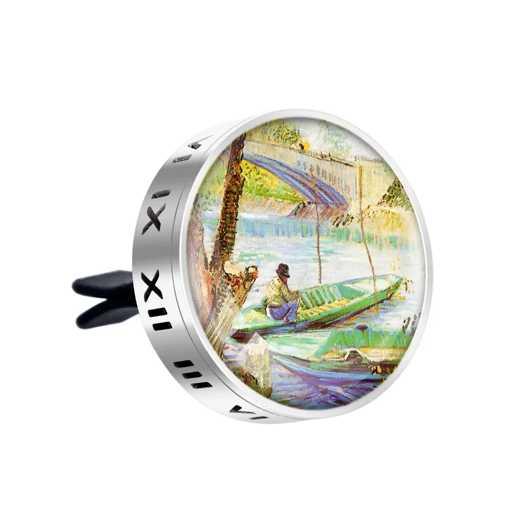 ZP-CDL036-2 Enamel Essential Oil Car Diffuser Locket