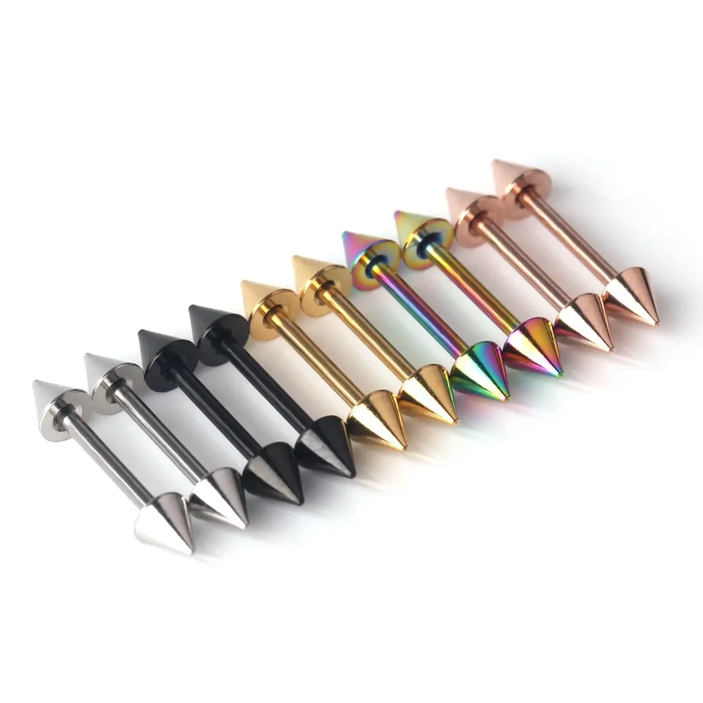 JFORYOU 10pc 316L Stainless Steel Spike Nipple Shield Barbell Ring Bar Body Piercing Retainer 14G 14mm
JFORYOU 10pc 316L Stainless Steel Spike Nipple Shield Barbell Ring Bar Body Piercing Retainer 14G 14mm