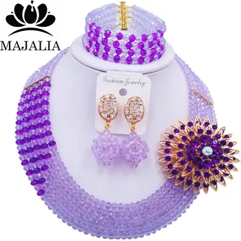 Majalia Luxury African Jewelry Set Lilac and Purple Crystal Bead Bride Jewelry Nigerian Wedding African Jewelry Sets 5AS027
Majalia Luxury African Jewelry Set Lilac and Purple Crystal Bead Bride Jewelry Nigerian Wedding African Jewelry Sets 5AS027