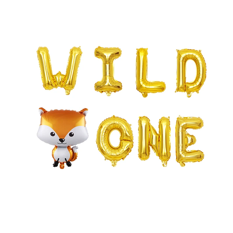 16" WILD ONE Letter Foil Balloon Fox Balloons birthday decorations kids balloons party supplies Baby 1st Birthday balloons
16" WILD ONE Letter Foil Balloon Fox Balloons birthday decorations kids balloons party supplies Baby 1st Birthday balloons