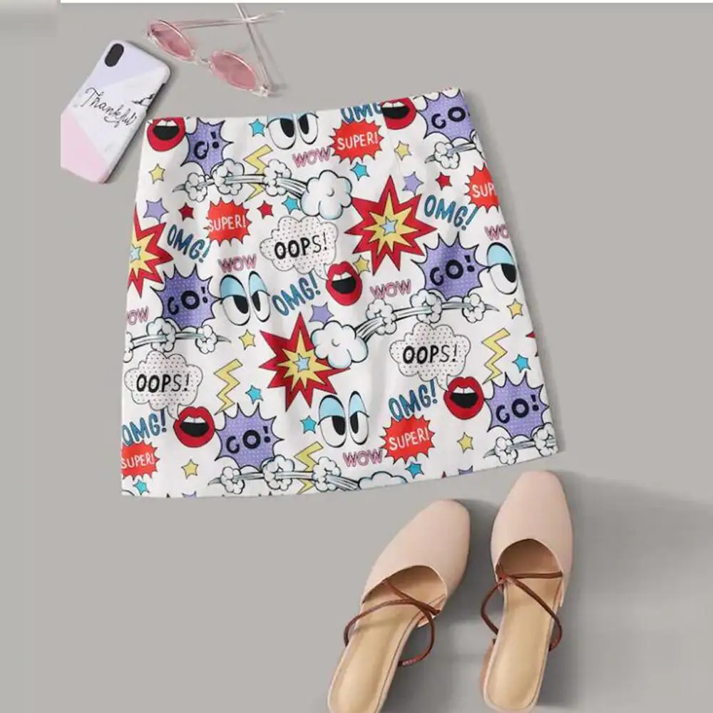 Womens Casual Fit Flower Print And Graffiti Elegant Waist Mini Skirt Women skirt Summer 2019 Sexy And Club rokjes dames40H
Womens Casual Fit Flower Print And Graffiti Elegant Waist Mini Skirt Women skirt Summer 2019 Sexy And Club rokjes dames40H