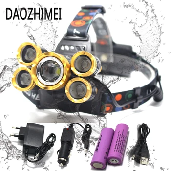 50000LM 5 LED T6+4R5 Headlamp ZOOM Headlight Head Lamp lighting Light Flashlight Torches 18650 Lantern Fishing
50000LM 5 LED T6+4R5 Headlamp ZOOM Headlight Head Lamp lighting Light Flashlight Torches 18650 Lantern Fishing