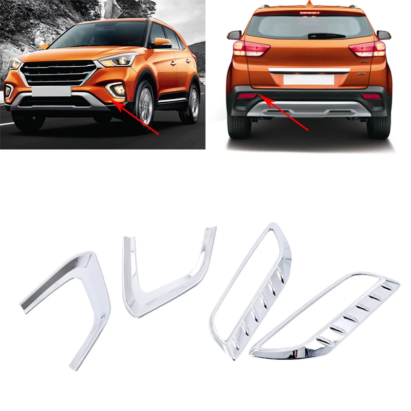 Exterior Accessories Front Rear Tail Fog Lights Cover Frame Trim ABS Chrome For Hyundai Creta ix25 2017 2018 2019
Exterior Accessories Front Rear Tail Fog Lights Cover Frame Trim ABS Chrome For Hyundai Creta ix25 2017 2018 2019