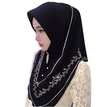 Fblusclurs Muslim Hijab Chiffon embroidery Malaysia instant convenient Muslima Shawl head wear scarf turban headband
Fblusclurs Muslim Hijab Chiffon embroidery Malaysia instant convenient Muslima Shawl head wear scarf turban headband