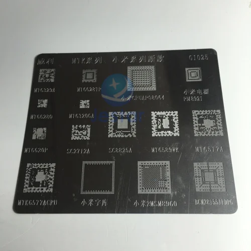 2pcs/lot for MTK MT6329A MT6628TP AP8064 PM8921 MT6628Q MT6320GA SC8825A MT6589WK Reball template Stencil G1025
2pcs/lot for MTK MT6329A MT6628TP AP8064 PM8921 MT6628Q MT6320GA SC8825A MT6589WK Reball template Stencil G1025