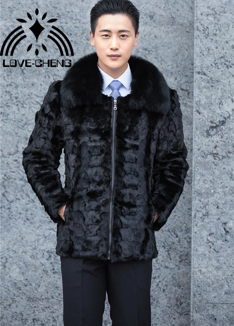 New real genuine natural mink fur coat with fox fur collar men fashion jacket outwear overcoat custom any size
New real genuine natural mink fur coat with fox fur collar men fashion jacket outwear overcoat custom any size