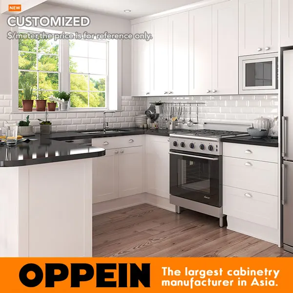 Oppein American Style White Wood Shaker Cabinets Small U-Shaped PVC Kitchen Cabinet (OP17-PVC06)
Oppein American Style White Wood Shaker Cabinets Small U-Shaped PVC Kitchen Cabinet (OP17-PVC06)