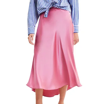 Summer 2019 casual solid a-line skirts womens clothing high waist skirt pink long skirt
Summer 2019 casual solid a-line skirts womens clothing high waist skirt pink long skirt