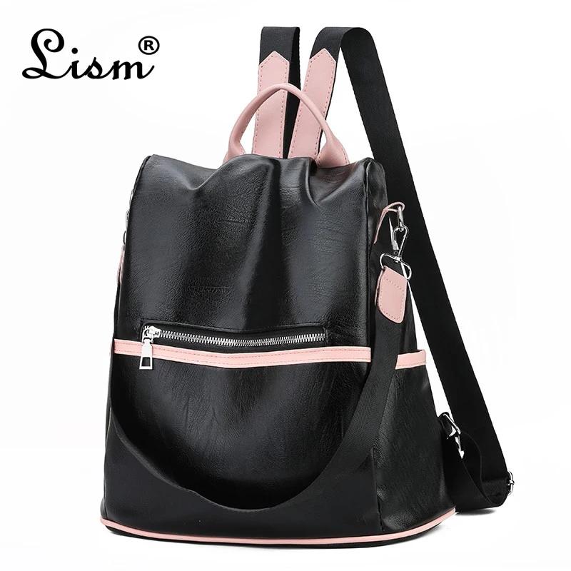Women's backpack luxury high quality PU leather bag 2019 new large capacity student bag black
Women's backpack luxury high quality PU leather bag 2019 new large capacity student bag black