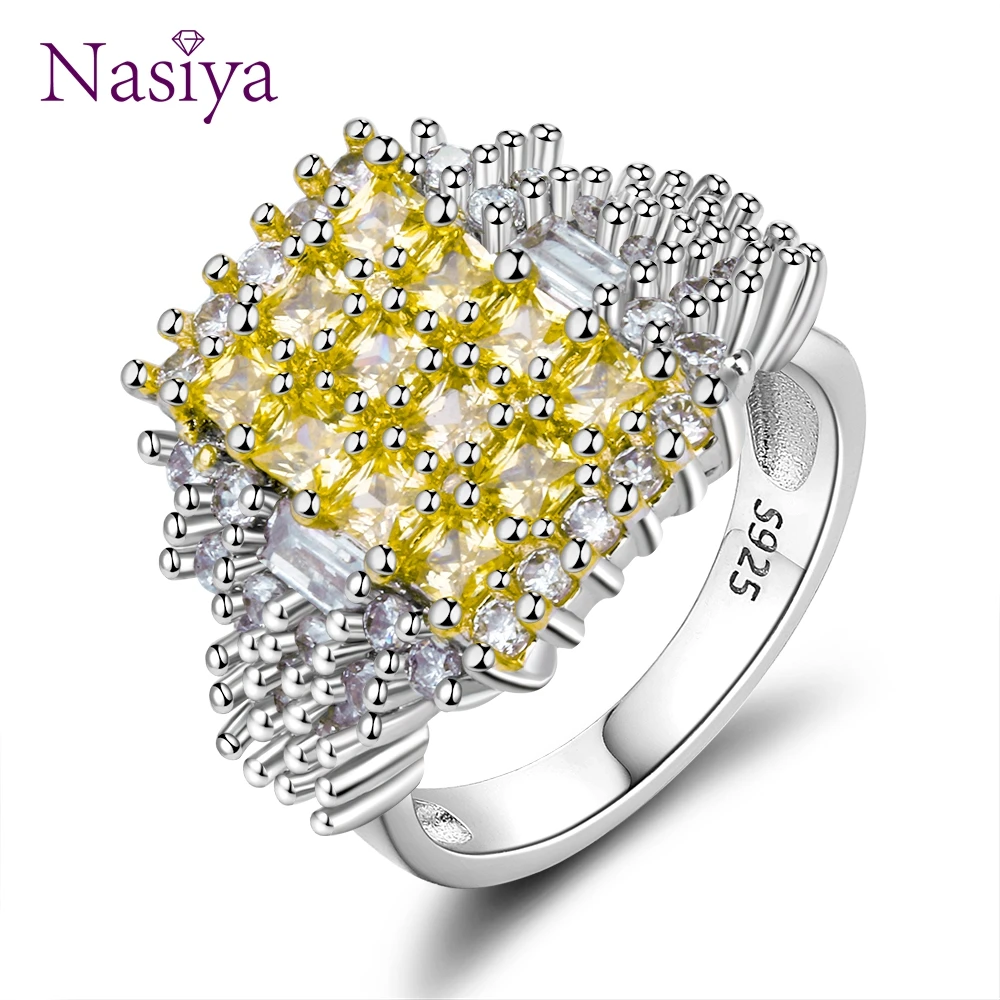 Nasiya Hight Quality Luxury Yellow Crystal Zircon Rings For Women Silver 925 Jewelry Ring With Stones Fashion Party Gift
Nasiya Hight Quality Luxury Yellow Crystal Zircon Rings For Women Silver 925 Jewelry Ring With Stones Fashion Party Gift
