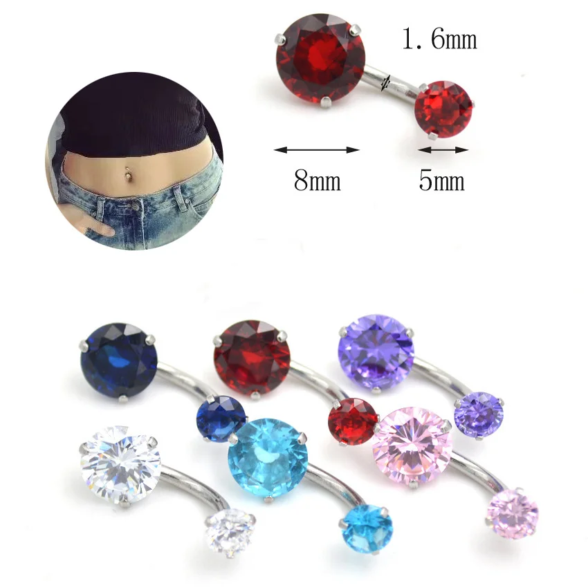 New Brand AAA Zircon Jeweled Style Belly Button Ring Body Piercing Jewelry Navel Piercing 316L Stainless steel Belly Earrings
New Brand AAA Zircon Jeweled Style Belly Button Ring Body Piercing Jewelry Navel Piercing 316L Stainless steel Belly Earrings