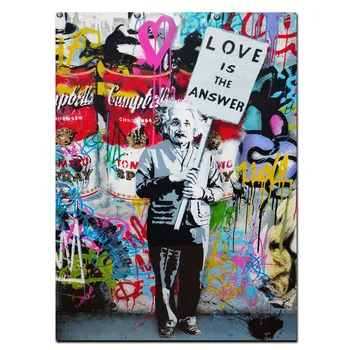 Big Size Poster Print Graffiti "Love Is The Answer"Canvas Painting Holding a Sign Poster Pop Art Wall Picture for Cuadros Decor
Big Size Poster Print Graffiti "Love Is The Answer"Canvas Painting Holding a Sign Poster Pop Art Wall Picture for Cuadros Decor