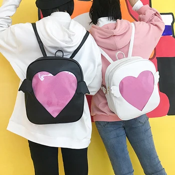 Love Clear Transparent Itabag Backpack For Girls Cute Travel Bagpacks School Bags For Teenager PU Leather Shoulder Bag Women2018
Love Clear Transparent Itabag Backpack For Girls Cute Travel Bagpacks School Bags For Teenager PU Leather Shoulder Bag Women2018