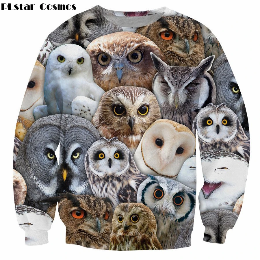 2018 Autumn new fashion Men Women Long Sleeve Sweatshirt street Hipster clothing Animal Owl Collage 3d print Crewneck Outerwear
2018 Autumn new fashion Men Women Long Sleeve Sweatshirt street Hipster clothing Animal Owl Collage 3d print Crewneck Outerwear