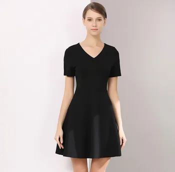 Summer Women Short Sleeve V-neck Slim A Line One-piece Dress Female Short Sexy Office Wear Formal Black Plus Size Dinner Dress
Summer Women Short Sleeve V-neck Slim A Line One-piece Dress Female Short Sexy Office Wear Formal Black Plus Size Dinner Dress