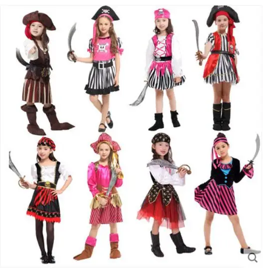 2019 Adult Pirates Caribbean Captain Pirates Costume Party Cosplay Clothes Halloween Suit Kids Masquerade Dress Lovers clothing
2019 Adult Pirates Caribbean Captain Pirates Costume Party Cosplay Clothes Halloween Suit Kids Masquerade Dress Lovers clothing